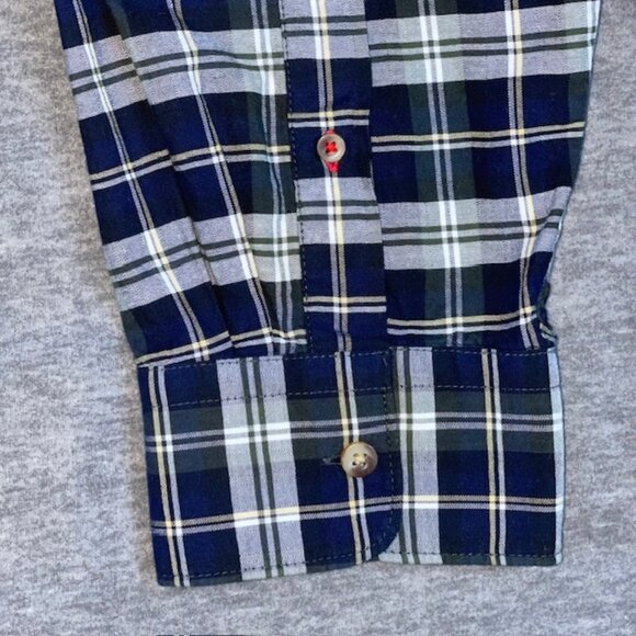 Izod Heritage Tartan Shirt Men's XXL 2XL Cotton Button Preppy Plaid Long Sleeve - Picture 6 of 10